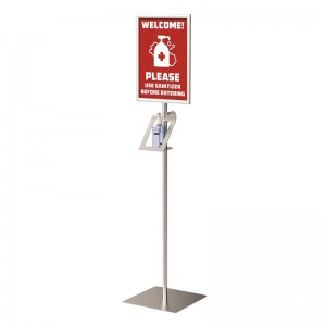 TMJ7113 Vloer Standing Hand Sanitizer Disenser Stand with Holder Portable Hand Sanitizing Stand Display