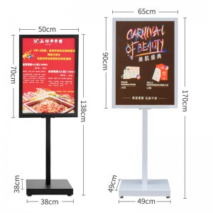 TMJ POP043 China leveranciers van hoge kwaliteit Outdoor Dubbelzijdig Plastic poster board A-Frame Sidewalk Sign Stand